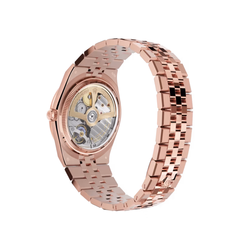 Rolex Land-Dweller 36 M127285TBR-0002 Everose Gold Diamond Bezel Diamond Paved Dial President Bracelet - Image 4